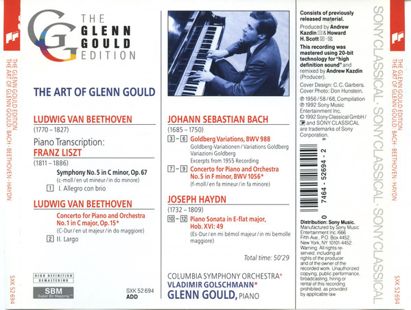 Glenn Gould, Bach*, Beethoven*, Haydn*-1