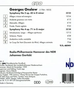 George Onslow - Radio-Philharmonie Hannover Des NDR, Johannes Goritzki-1