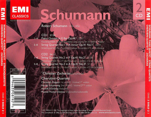 Robert Schumann / Christian Zacharias, Cherubini-Quartett-2