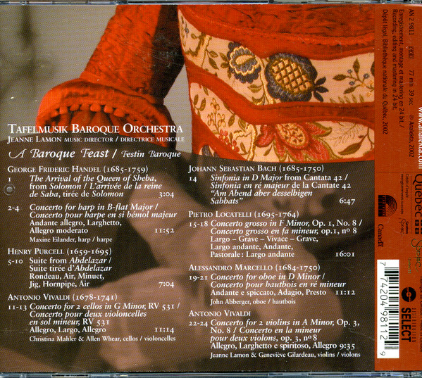 Tafelmusik Baroque Orchestra, Jeanne Lamon-1
