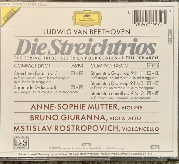 Ludwig van Beethoven, Anne-Sophie Mutter, Bruno Giuranna, Mstislav Rostropovich-2