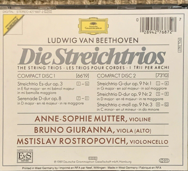 Ludwig van Beethoven, Anne-Sophie Mutter, Bruno Giuranna, Mstislav Rostropovich-3