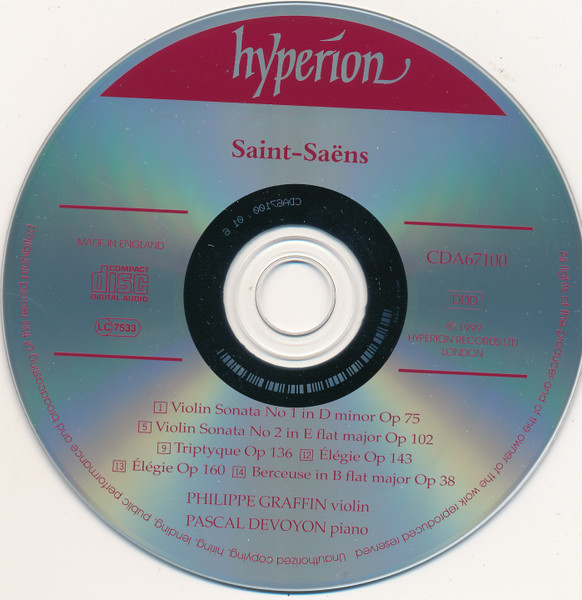 Camille Saint-Saëns, Philippe Graffin, Pascal Devoyon-2