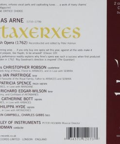 Thomas Arne / Catherine Bott, Patricia Spence, Christopher Robson, Ian Partridge, Richard Edgar-Wilson, Philippa Hyde, The Parley Of Instruments, Roy Goodman-1
