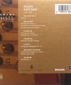 Julius Katchen - Brahms* / Chopin* / Franck* / Liszt* / Mendelssohn* / Rorem*-1