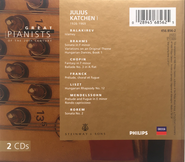 Julius Katchen - Brahms* / Chopin* / Franck* / Liszt* / Mendelssohn* / Rorem*-1