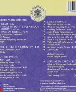 Sir Hubert Parry* - Robert Tear, Philip Ledger, Choir Of Winchester Cathedral*, Waynflete Singers*, Bournemouth Symphony Orchestra, Canterbury Cathedral Choir, David Hill, Allan Wicks-1