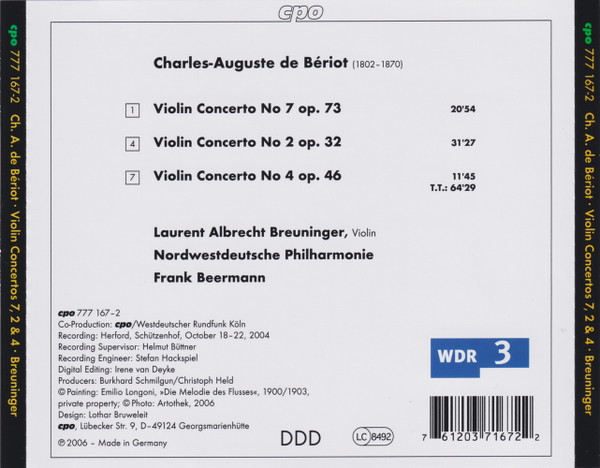 Charles-Auguste De Bériot, Laurent Albrecht Breuninger*, Nordwestdeutsche Philharmonie, Frank Beermann-1