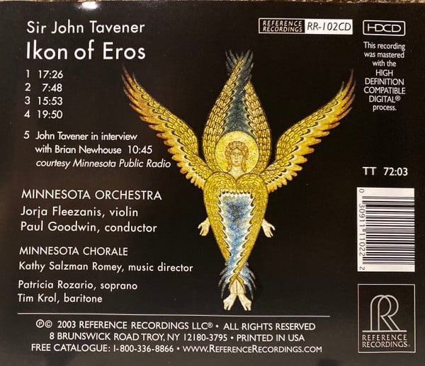 Tavener* - Minnesota Orchestra, Minnesota Chorale, Paul Goodwin (2), Jorja Fleezanis, Patricia Rozario, Tim Krol-1