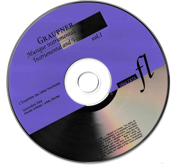 Graupner*, L'Ensemble Des Idées Heureuses*, Geneviève Soly-2