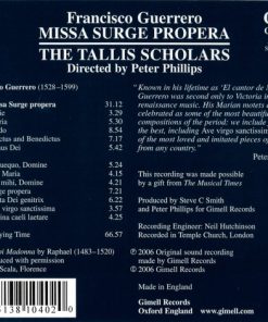 Francisco Guerrero, The Tallis Scholars, Peter Phillips (2)-1