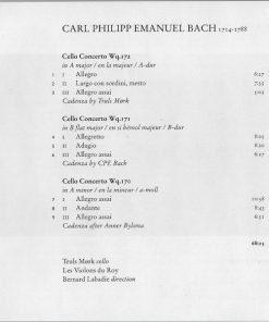 Carl Philipp Emanuel Bach - Truls Mørk, Les Violons du Roy, Bernard Labadie-2