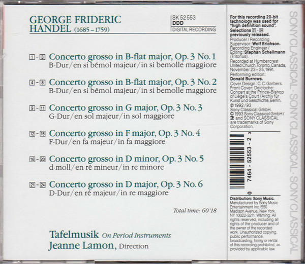 Georg Friedrich Händel - Tafelmusik Baroque Orchestra / Jeanne Lamon-4