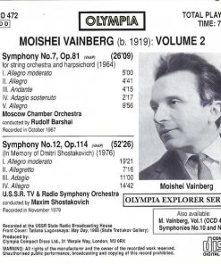 Mieczysław Weinberg – Moscow Chamber Orchestra / Rudolf Barshai • Большой Симфонический Оркестр Всесоюзного Радио / Maxim Shostakovich-1