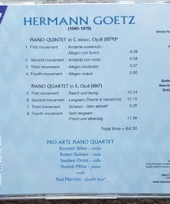 Hermann Goetz, Pro Arte Piano Quartet* With Paul Marrion-1