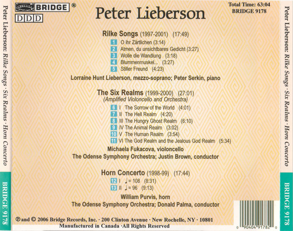Peter Lieberson - Lorraine Hunt Lieberson, Peter Serkin, William Purvis, Michaela Fukacova*, Odense Symphony Orchestra*, Donald Palma, Justin Brown (2)-1