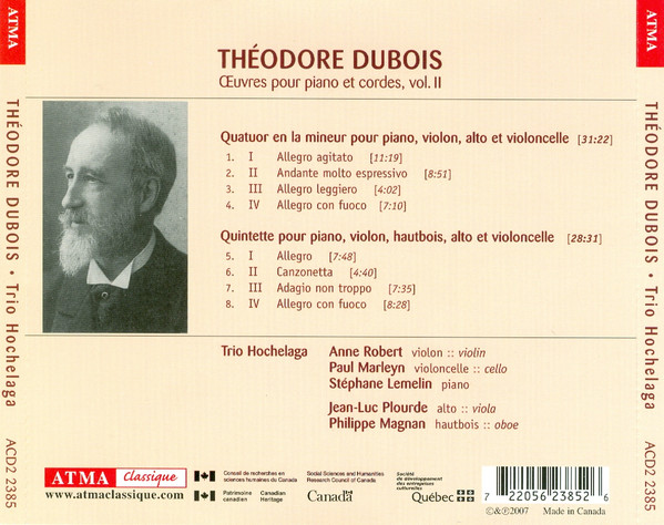 Théodore Dubois - Trio Hochelaga, Jean-Luc Plourde, Philippe Magnan-1