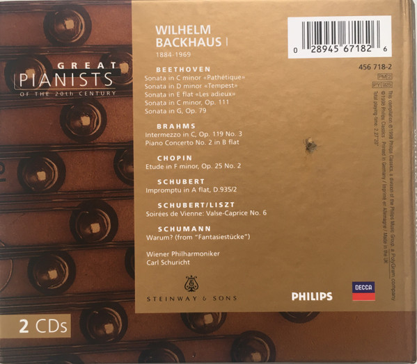 Ludwig van Beethoven, Johannes Brahms, Frédéric Chopin, Franz Schubert - Wilhelm Backhaus-1