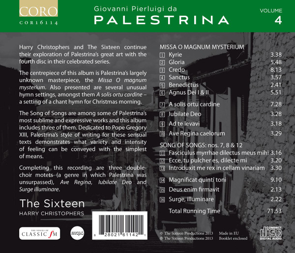 Giovanni Pierluigi da Palestrina, The Sixteen, Harry Christophers-1
