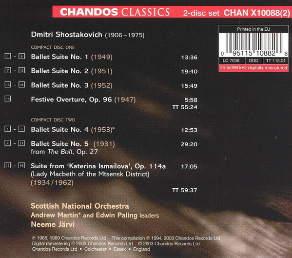 Dmitri Shostakovich - Royal Scottish National Orchestra, Neeme Järvi-1