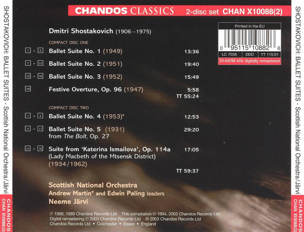Dmitri Shostakovich - Royal Scottish National Orchestra, Neeme Järvi-2