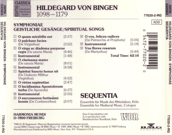 Hildegard Von Bingen, Sequentia (2)-1