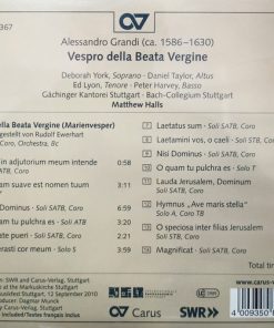 Alessandro Grandi - Deborah York ∙ Daniel Taylor (3) ∙ Edward Lyon ∙ Peter Harvey ∙ Gächinger Kantorei Stuttgart ∙ Bachcollegium Stuttgart ∙ Matthew Halls-2