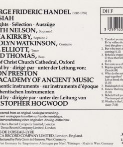 Handel* - Nelson* • Kirkby* • Watkinson* • Elliott* • Thomas* • Choir Of Christ Church Cathedral, Oxford* • The Academy Of Ancient Music • Christopher Hogwood-1