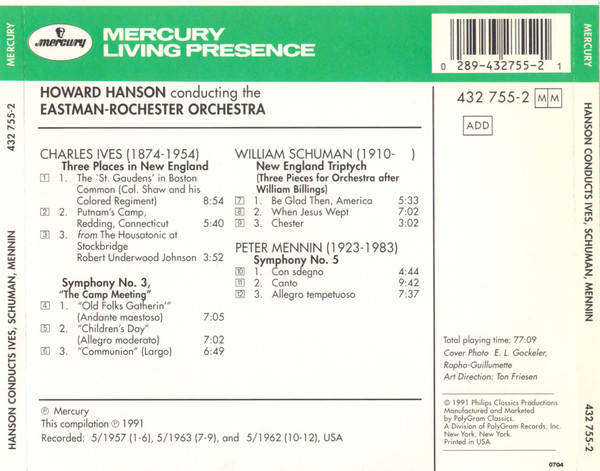 Charles Ives, William Schuman, Peter Mennin / Howard Hanson, Eastman-Rochester Orchestra-1
