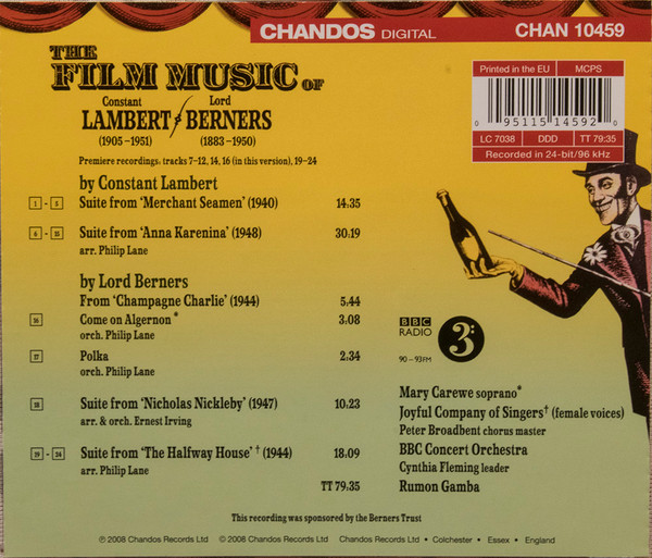 Constant Lambert, Lord Berners, BBC Concert Orchestra, Rumon Gamba-1