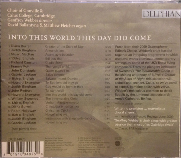 Choir Of Gonville & Caius College, Cambridge*, Geoffrey Webber-1