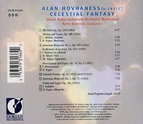 Alan Hovhaness – Slovak Radio Orchestra*, Kerry Stratton-1