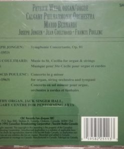 Joseph Jongen, Jean Coulthard, Francis Poulenc / Patrick Wedd, Calgary Philharmonic Orchestra, Mario Bernardi (2)-1