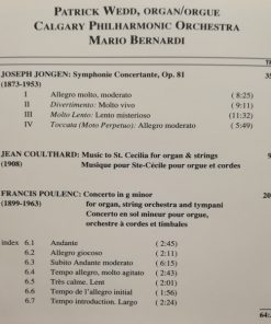 Joseph Jongen, Jean Coulthard, Francis Poulenc / Patrick Wedd, Calgary Philharmonic Orchestra, Mario Bernardi (2)-2