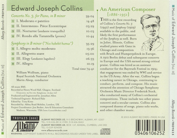 Edward Joseph Collins - William Wolfram, Royal Scottish National Orchestra, Marin Alsop-1
