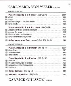 Carl Maria von Weber, Garrick Ohlsson-1