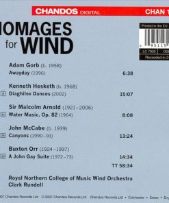 Sir Malcolm Arnold*, Adam Gorb, Kenneth Hesketh, John McCabe (2), Buxton Orr - Royal Northern College Of Music Wind Orchestra, Clark Rundell-1