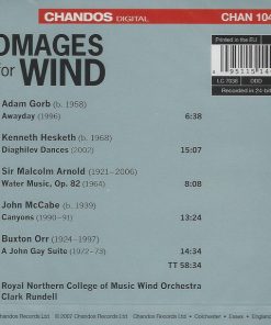 Sir Malcolm Arnold*, Adam Gorb, Kenneth Hesketh, John McCabe (2), Buxton Orr - Royal Northern College Of Music Wind Orchestra, Clark Rundell-3