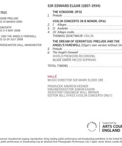 Sir Edward Elgar, Hallé Orchestra, Mark Elder (2), Thomas Zehetmair-2