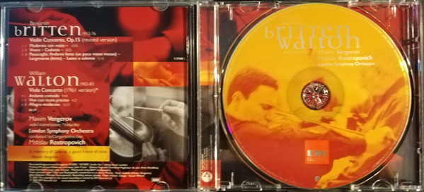 Maxim Vengerov, Mstislav Rostropovich, London Symphony Orchestra, Britten*, Walton*-2