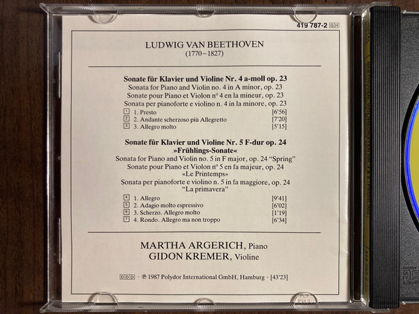 Ludwig van Beethoven, Gidon Kremer, Martha Argerich-3