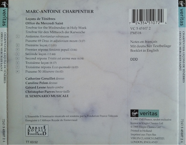 Marc Antoine Charpentier - Il Seminario Musicale, Gérard Lesne, Catherine Greuillet, Caroline Pelon, Christopher Purves-1