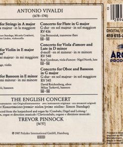 Vivaldi*, Simon Standage, Lisa Beznosiuk, David Reichenberg, Milan Turković*, Roy Goodman, Nigel North, The English Concert, Trevor Pinnock-1
