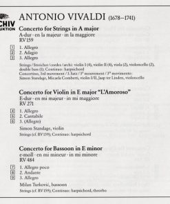 Vivaldi*, Simon Standage, Lisa Beznosiuk, David Reichenberg, Milan Turković*, Roy Goodman, Nigel North, The English Concert, Trevor Pinnock-4