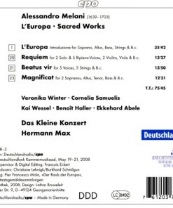 Alessandro Melani - Winter* · Samuelis* · Wessel* · Haller* · Abele* · Das Kleine Konzert · Hermann Max-1