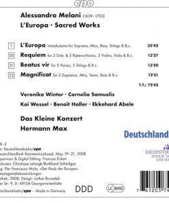 Alessandro Melani - Winter* · Samuelis* · Wessel* · Haller* · Abele* · Das Kleine Konzert · Hermann Max-2