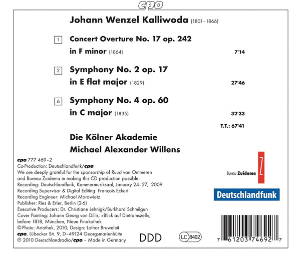 Johann Wenzel Kalliwoda* - Kölner Akademie ∙ Michael Alexander Willens*-1