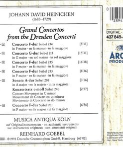 Johann David Heinichen, Reinhard Goebel, Musica Antiqua Köln-1