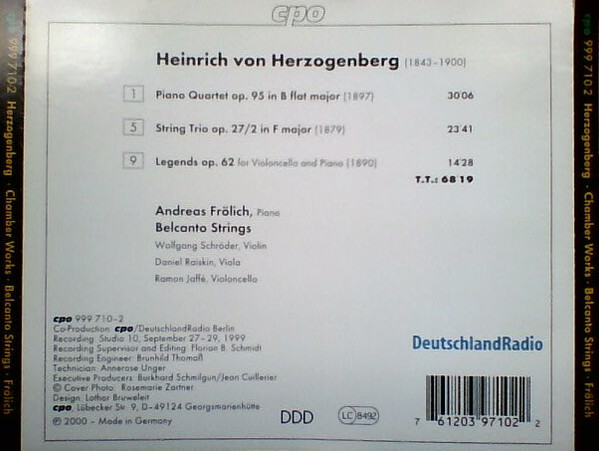 Heinrich Von Herzogenberg - Belcanto Strings · Andreas Frölich (2)-1