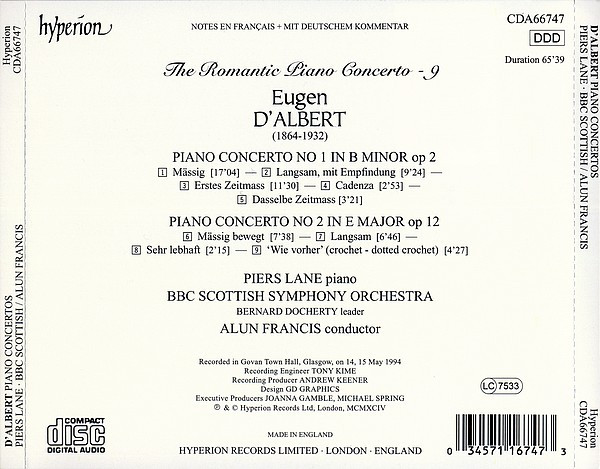 D'Albert* - Piers Lane, BBC Scottish Symphony Orchestra, Alun Francis-2